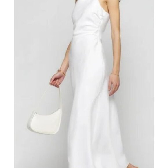 Reformation Dresses & Skirts - Reformation Cassette Linen Maxi Dress White 10 Bridal Shower Destination Wedding